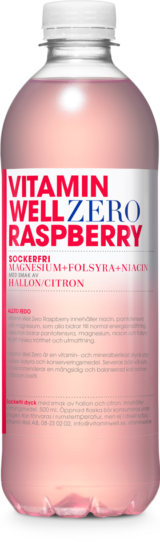 Vitamin Well Zero Raspberry bottle